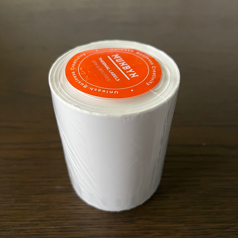 Munbyn Thermal Labels White BPA BPS Free Shipping Roll Small Business Supplies